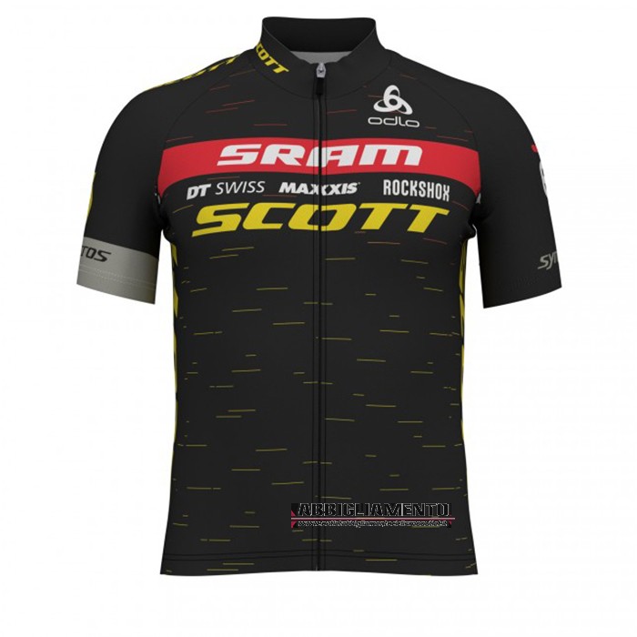Abbigliamento Scott Sram 2020 Manica Corta e Pantaloncino Con Bretelle Nero - Clicca l'immagine per chiudere